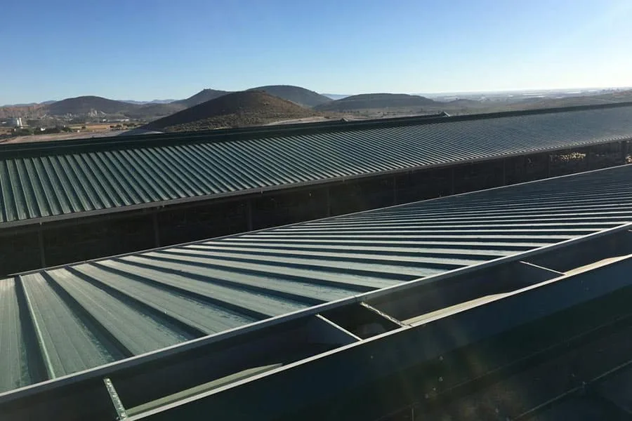 Tejados de granja a dos aguas