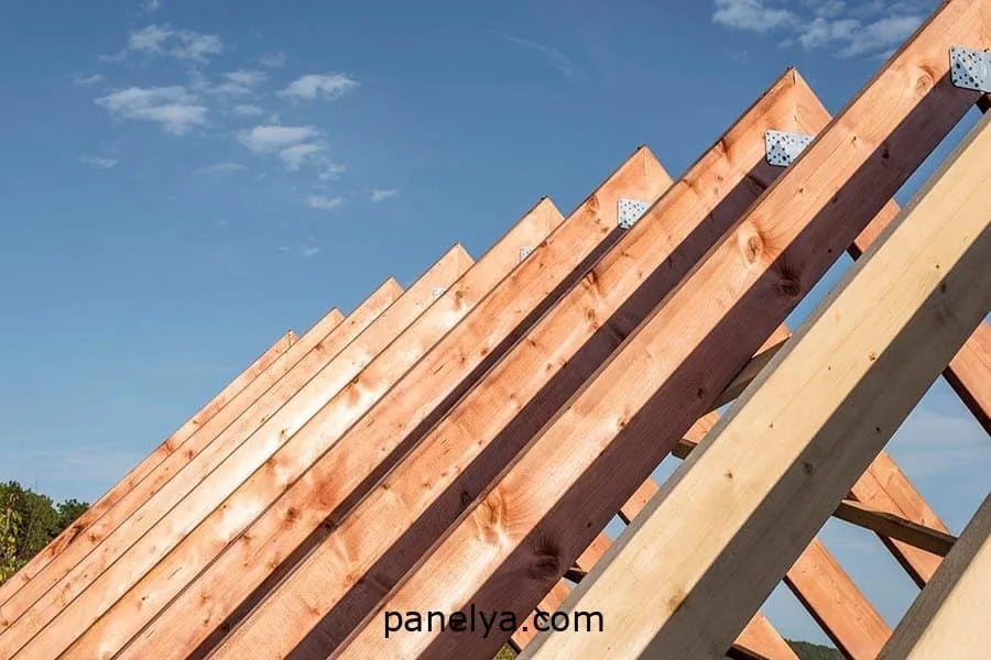 Estructura de madera para panel sándwich