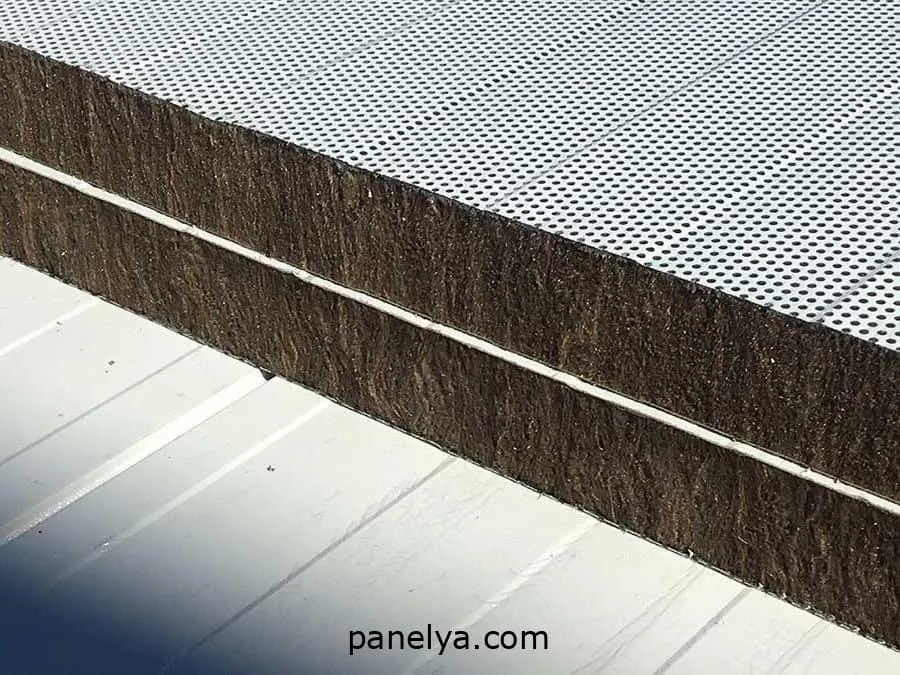 Panel sándwich cubierta de lana de roca